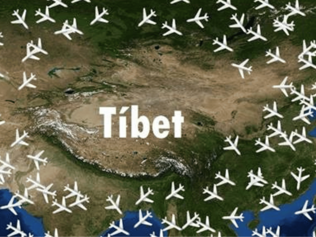 Təyyarələr Tibet üzərindən uçmur